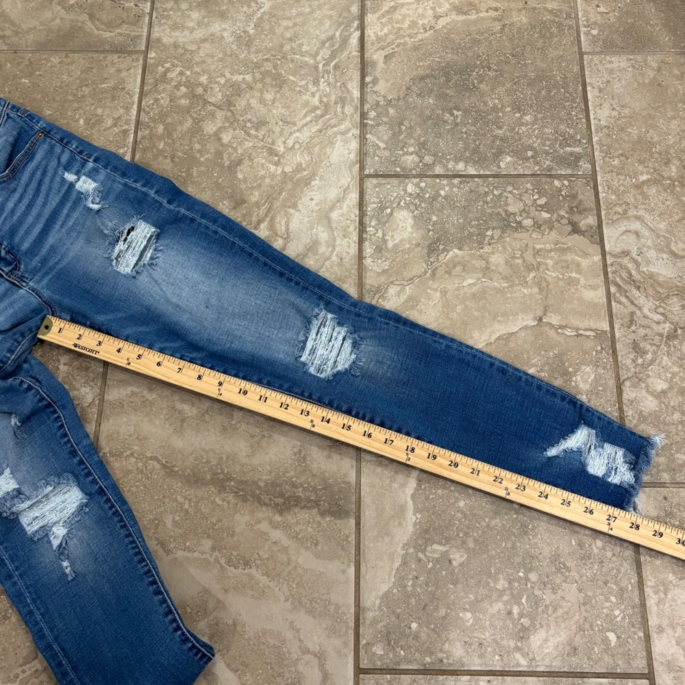 BKE Parker Womens High Rise Ankle Skinny Distressed Jeans Medium Wash Size 28 - Picture 14 of 15